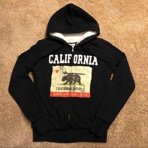 REFLEX - GIRLS CALIFORNIA BLACK HOODIE SIZ…